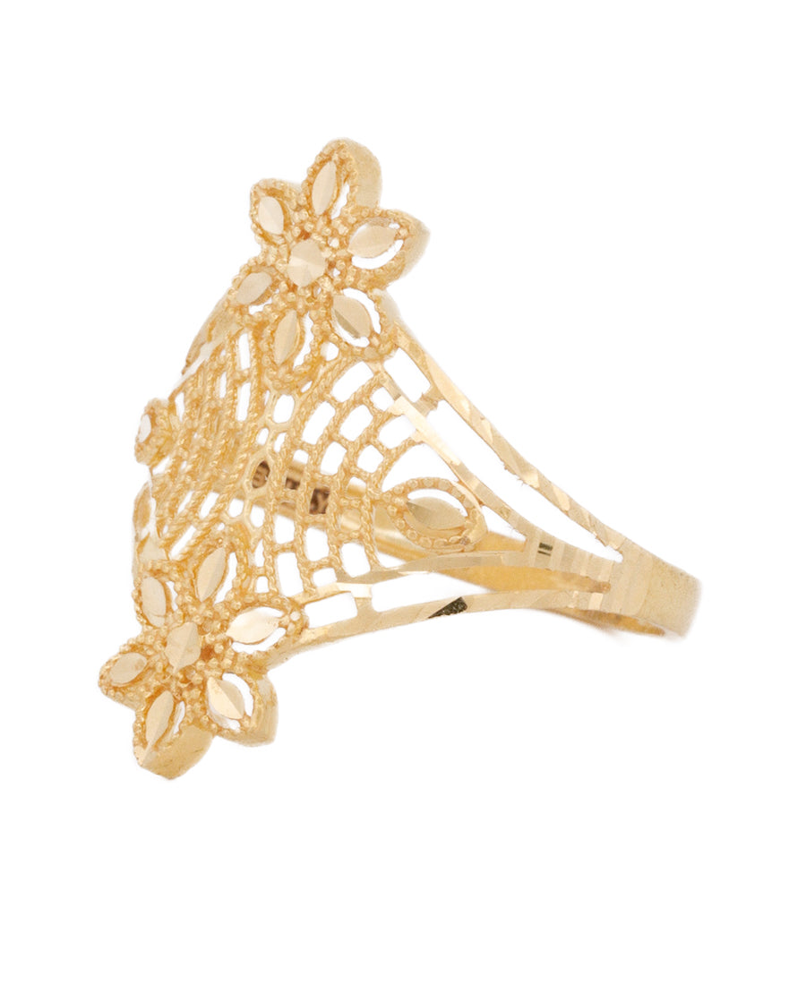 22K Gold Floral Filigree Ring – 2.5g | Bigeasy Jewellers